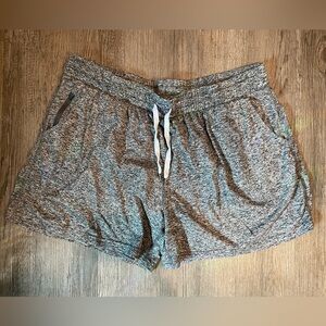 Pacific Trail Gray Marled Athletic Shorts with White Drawstring